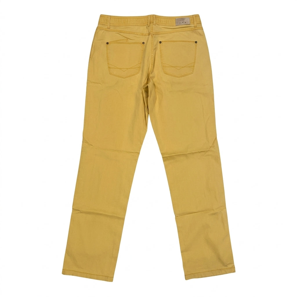 Eurex by Brax pants featuring a vibrant yellow color available at Lestyle Boutique Melbourne