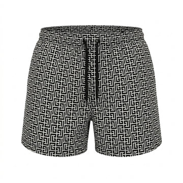 Balmain men's boxer featuring geometric print available at Lestyle Boutique Melbourne