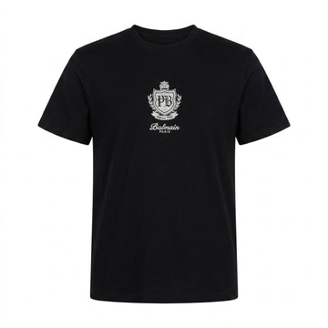Balmain maxi T-shirt featuring crest logo available at Lestyle Boutique Melbourne
