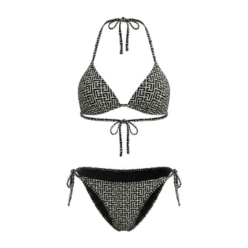 Balmain bikini featuring geometric pattern available at Lestyle Boutique Melbourne