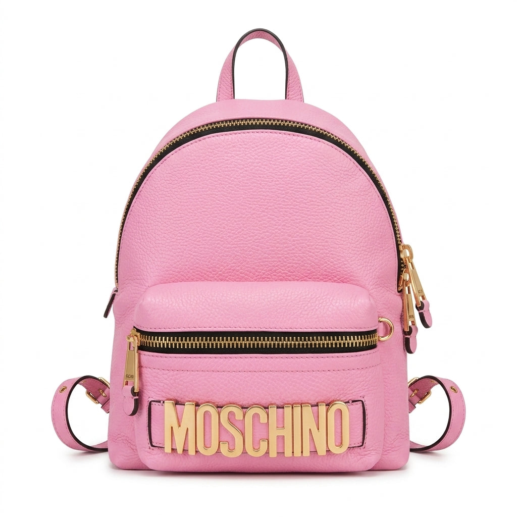 Moschino backpack featuring a pink design available at Lestyle Boutique Melbourne