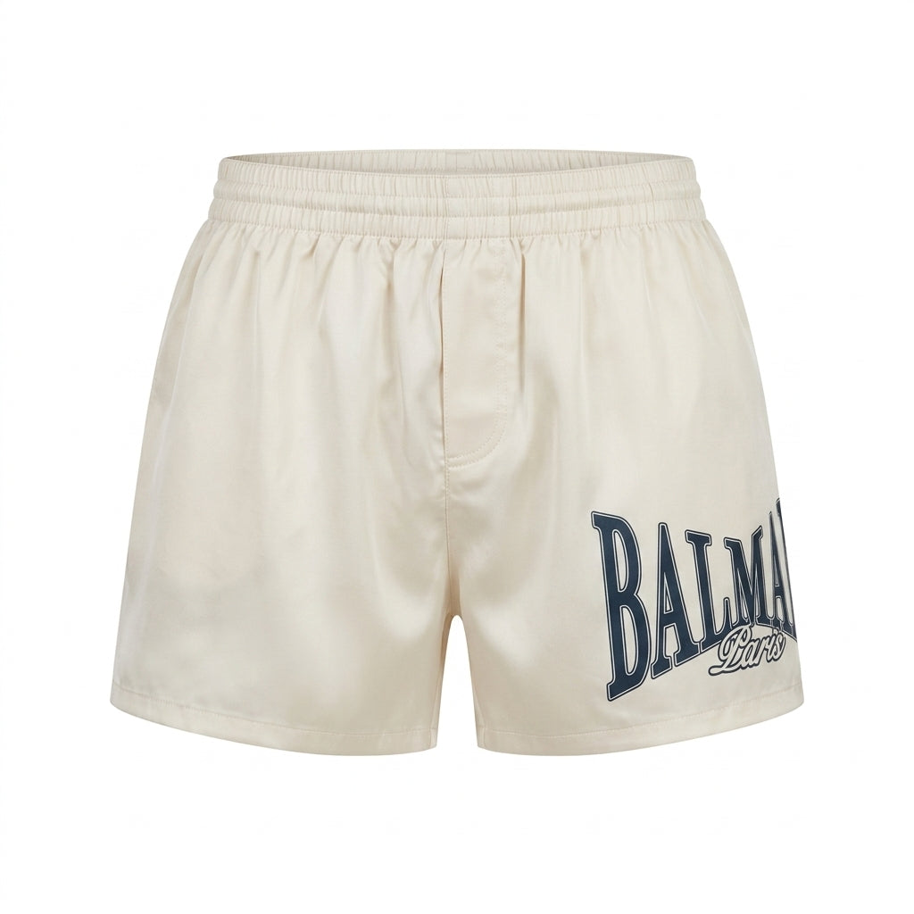 Balmain men's boxer shorts featuring logo print available at Lestyle Boutique Melbourne