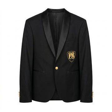 Balmain blazer featuring crest embroidery available at Lestyle Boutique Melbourne