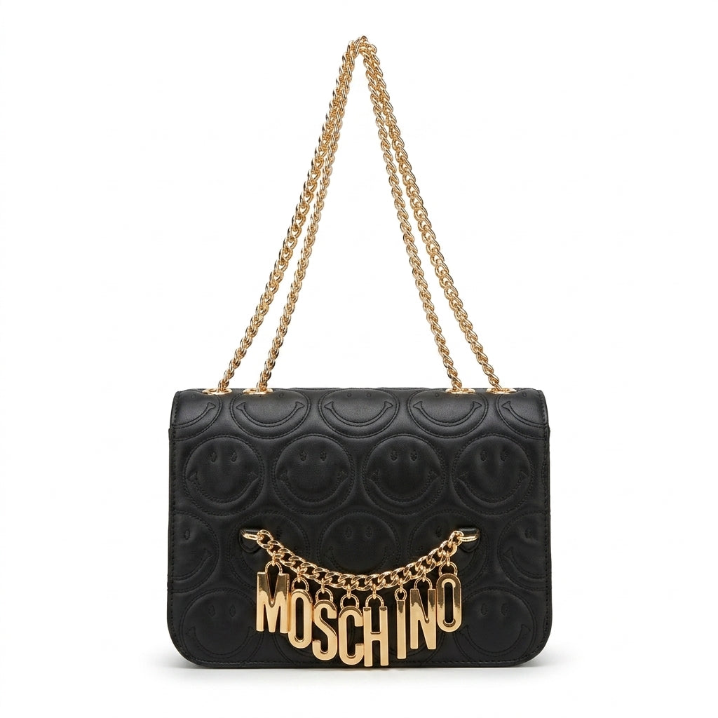 Moschino shoulder bag with a gold chain available at Lestyle Boutique Melbourne