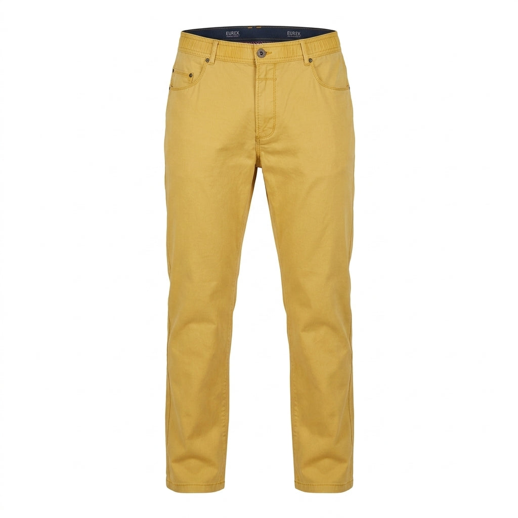 Eurex by Brax pants featuring a vibrant yellow color available at Lestyle Boutique Melbourne