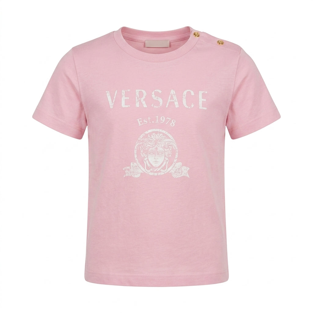 Versace kids T-shirt featuring logo design available at Lestyle Boutique Melbourne