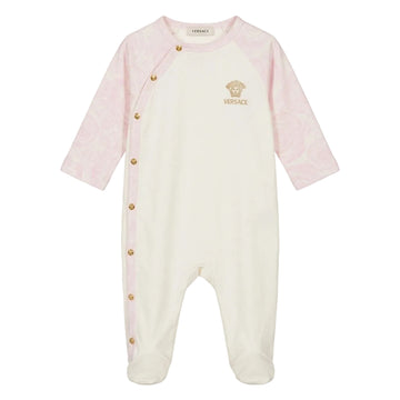 Versace baby romper featuring gold buttons available at Lestyle Boutique Melbourne