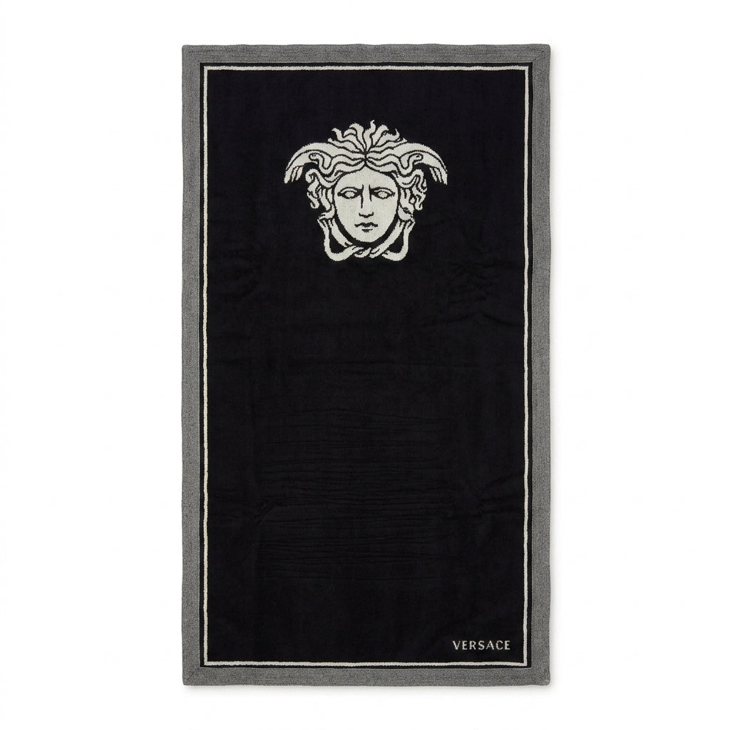 Versace towel featuring Medusa logo available at Lestyle Boutique Melbourne
