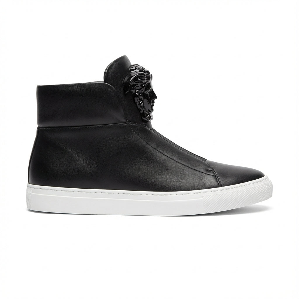 Versace women shoes featuring a bold face design available at Lestyle Boutique Melbourne