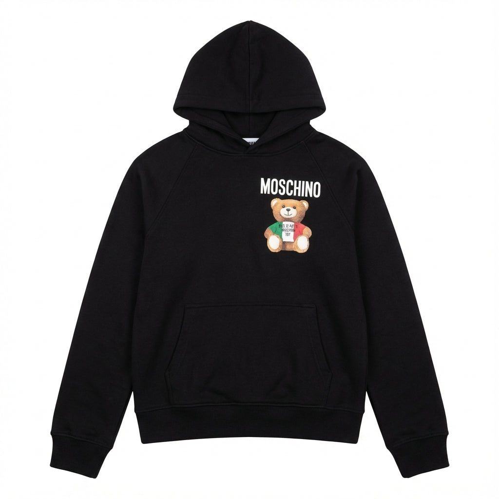 Moschino hoodie with teddy bear graphic available at Lestyle Boutique Melbourne