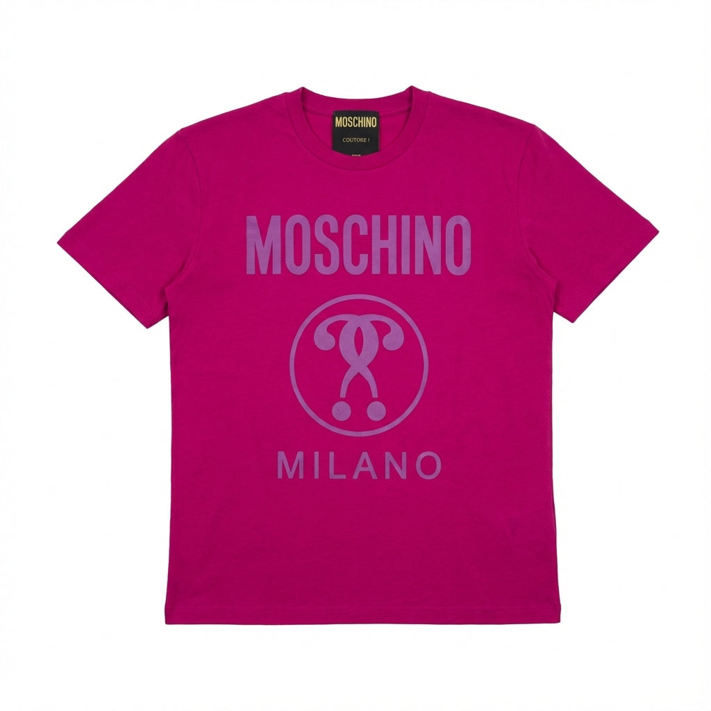 Moschino T-shirt featuring bold logo available at Lestyle Boutique Melbourne