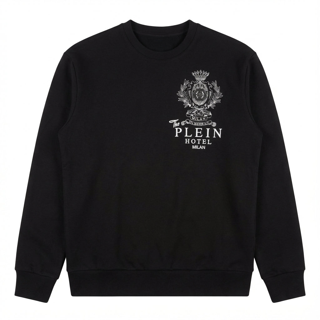 Philipp Plein sweatshirt featuring a Crest design available at Lestyle Boutique Melbourne