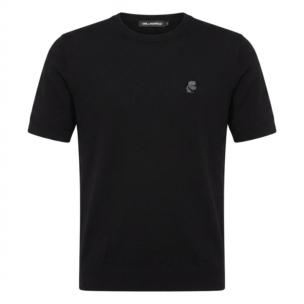 Karl Lagerfeld men's black t-shirt with logo available at Lestyle Boutique Melbourne