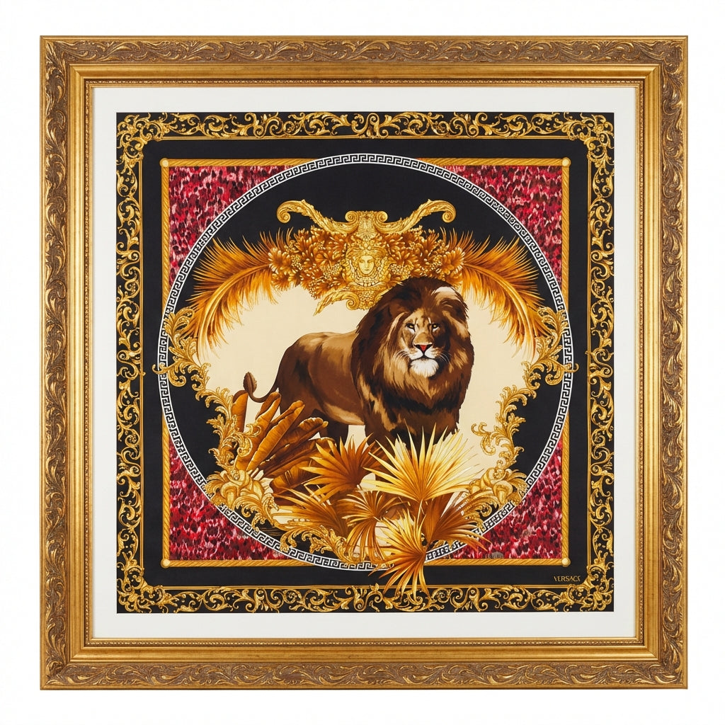 Versace silk print frame featuring a lion available at Lestyle Boutique Melbourne