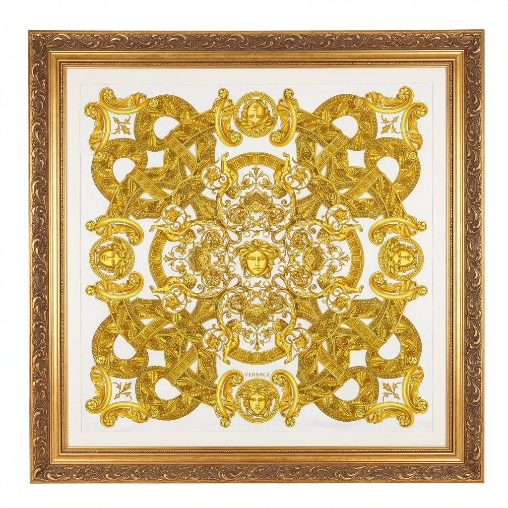 Versace silk print frame artwork available at Lestyle Boutique Melbourne