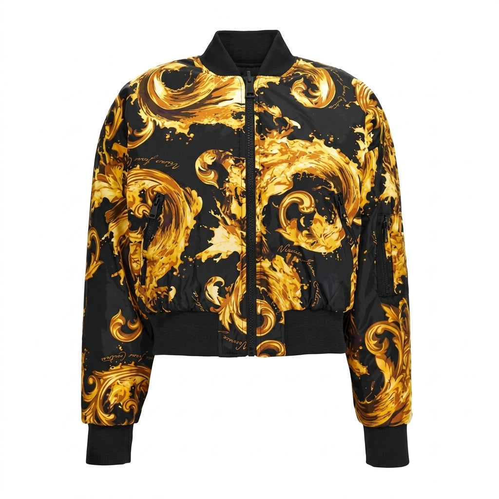 Versace Jeans Couture jacket featuring bold swirling patterns available at Lestyle Boutique Melbourne
