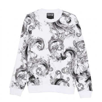 Versace Jeans Couture sweatshirt featuring black and white swirling pattern available at Lestyle Boutique Melbourne