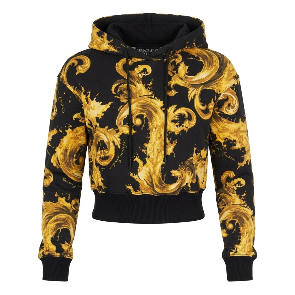 Versace Jeans Couture sweatshirt featuring bold gold baroque print available at Lestyle Boutique Melbourne