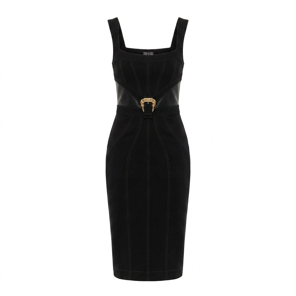 Versace Jeans Couture dress featuring a bold buckle detail available at Lestyle Boutique Melbourne