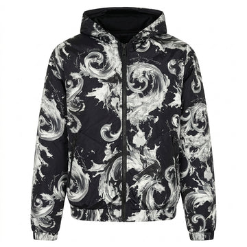 Versace Jeans Couture reversible jacket featuring a swirling print available at Lestyle Boutique Melbourne