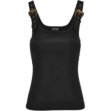 Versace Jeans Couture top featuring gold chain embellishments available at Lestyle Boutique Melbourne