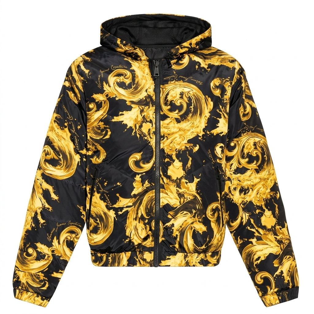VERSACE JEANS COUTURE reversible jacket featuring bold swirling patterns available at Lestyle Boutique Melbourne