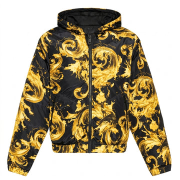 VERSACE JEANS COUTURE reversible jacket featuring bold swirling patterns available at Lestyle Boutique Melbourne