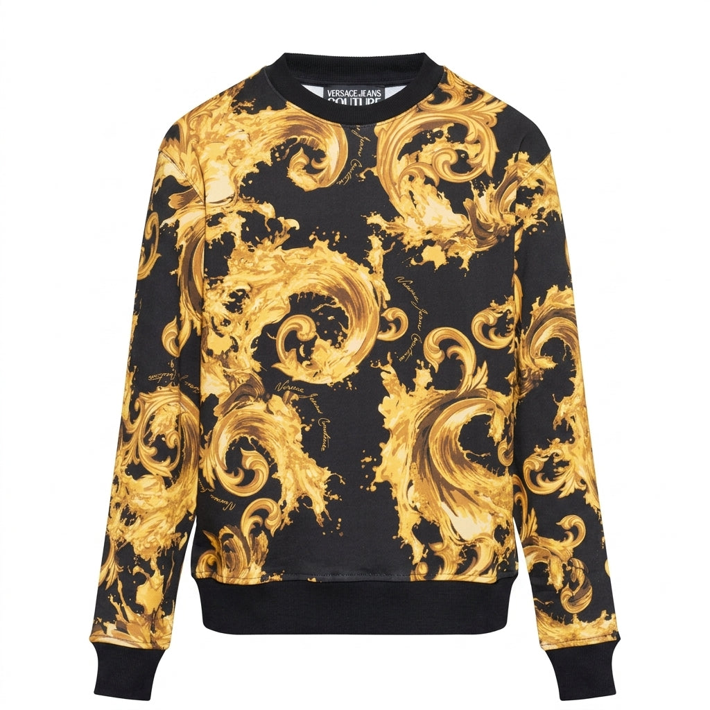 Versace Jeans Couture sweatshirt featuring baroque swirl pattern available at Lestyle Boutique Melbourne