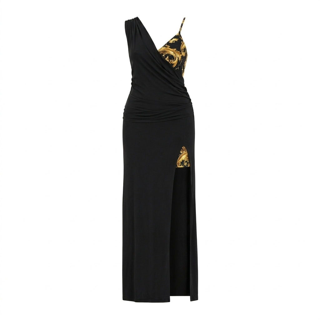 Versace Jeans Couture dress featuring gold baroque print available at Lestyle Boutique Melbourne