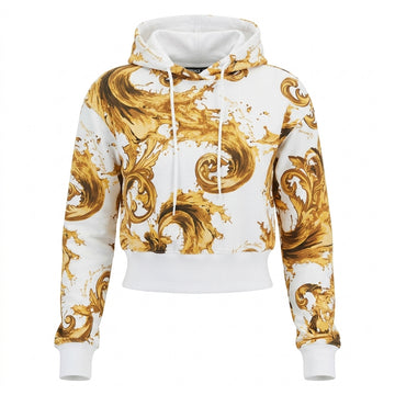 Versace Jeans Couture hoodie with gold swirl print available at Lestyle Boutique Melbourne