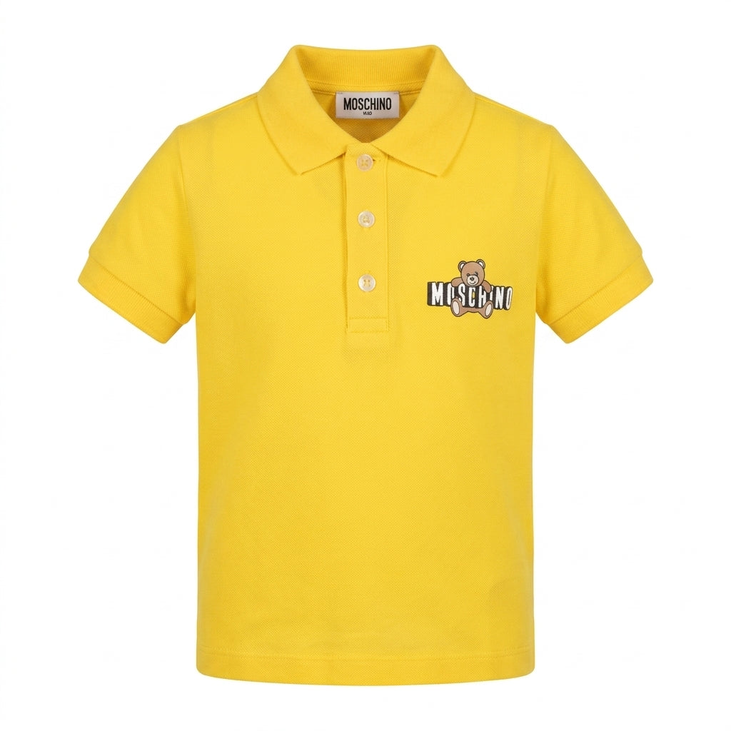Moschino polo featuring teddy bear logo available at Lestyle Boutique Melbourne