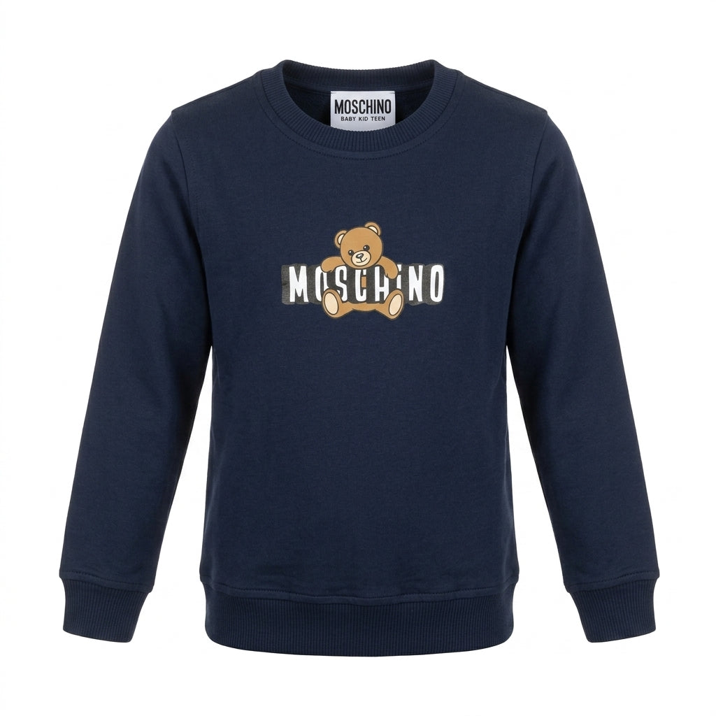 Moschino sweatshirt featuring teddy bear logo available at Lestyle Boutique Melbourne