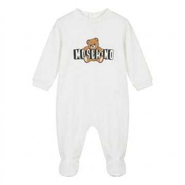 Moschino baby romper featuring teddy bear design available at Lestyle Boutique Melbourne
