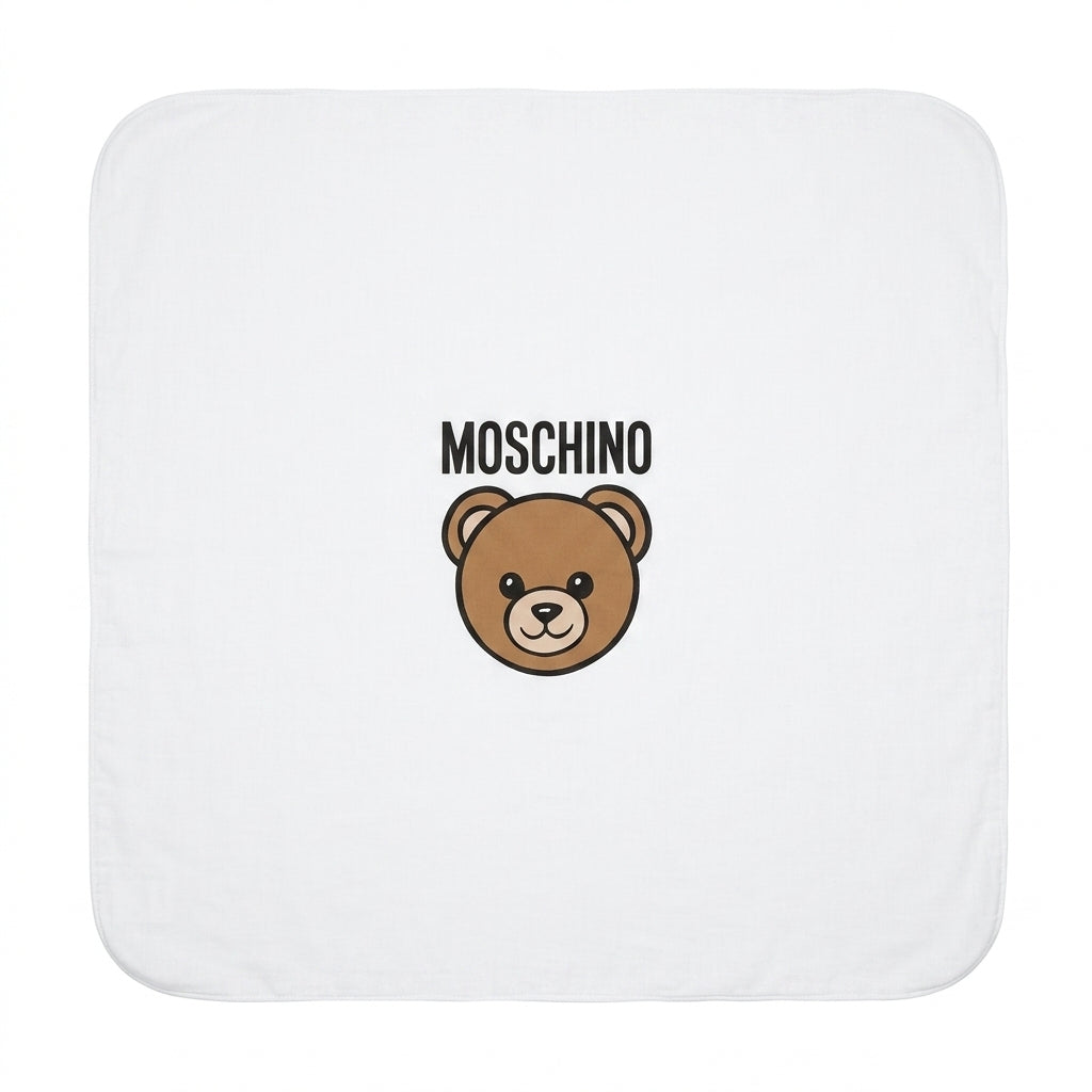 Moschino blanket with bear logo available at Lestyle Boutique Melbourne