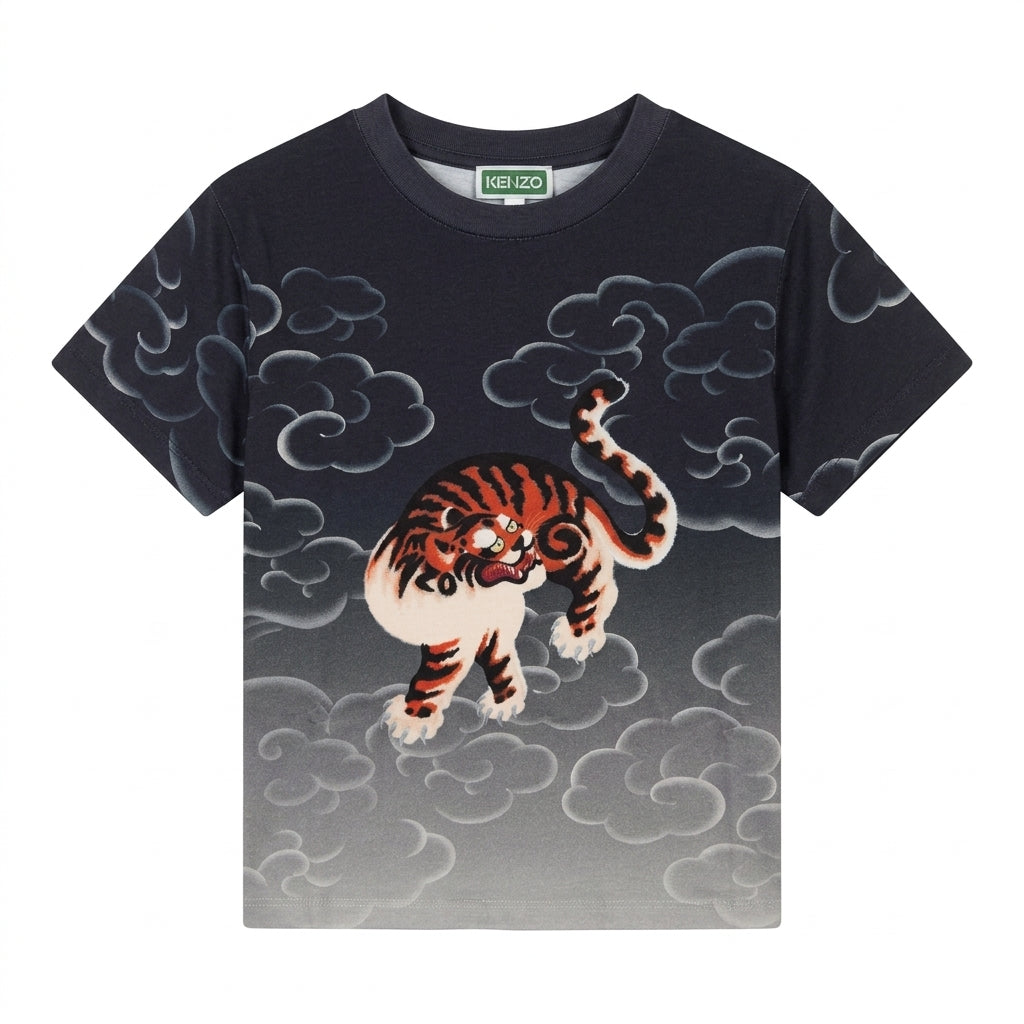 KENZO Kids T-shirt featuring a tiger and clouds available at Lestyle Boutique Melbourne