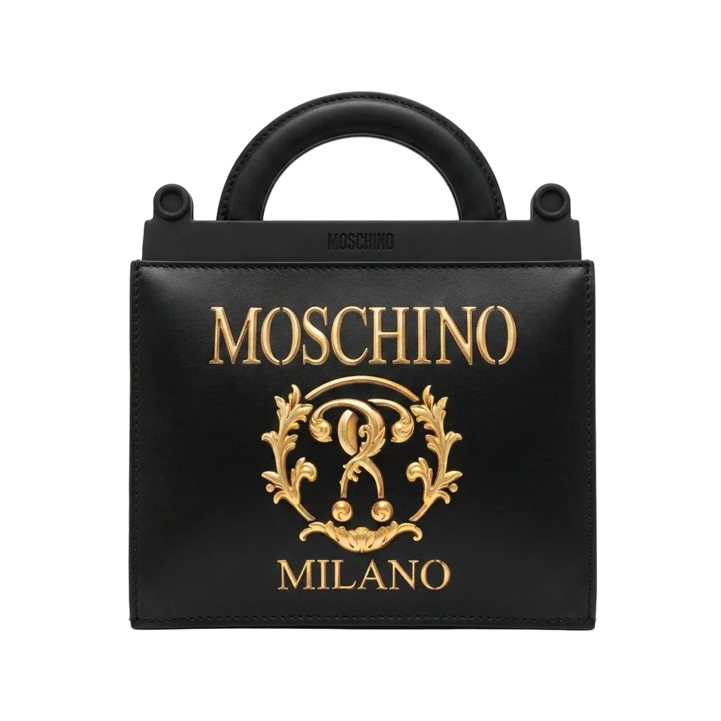 Moschino Bag featuring gold logo available at Lestyle Boutique Melbourne