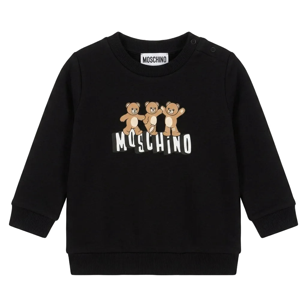 Moschino kids sweatshirt with teddy bear graphic available at Lestyle Boutique Melbourne