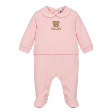Moschino baby romper featuring bear logo available at Lestyle Boutique Melbourne