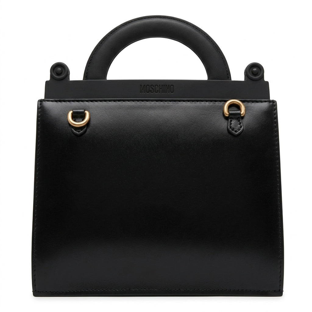 Moschino Bag featuring gold logo available at Lestyle Boutique Melbourne
