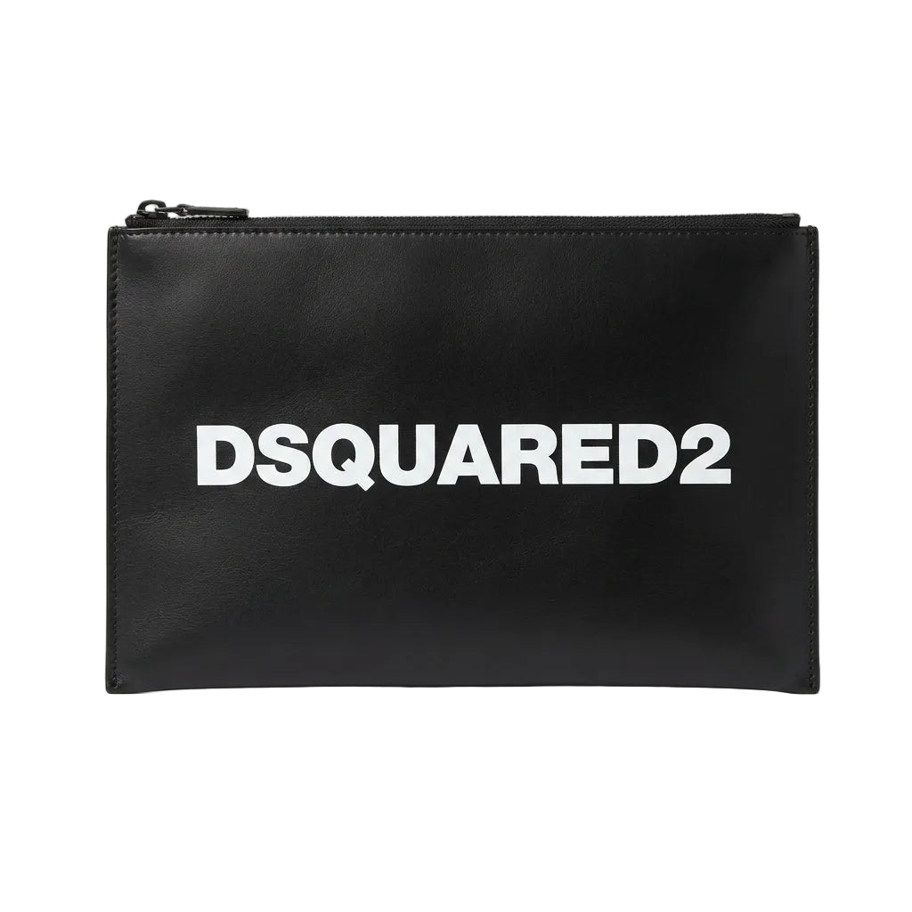 Dsquared2 pouch featuring bold logo, available at Lestyle Boutique Melbourne