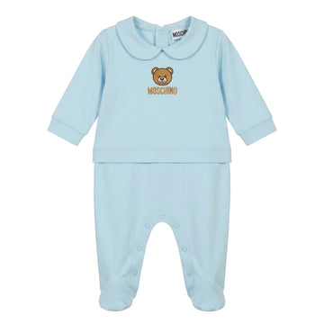 Moschino baby romper featuring teddy bear logo available at Lestyle Boutique Melbourne