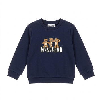 Moschino kids sweatshirt featuring teddy bear graphics available at Lestyle Boutique Melbourne