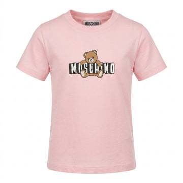 Moschino Kids T-shirt featuring teddy bear and logo, available at Lestyle Boutique Melbourne