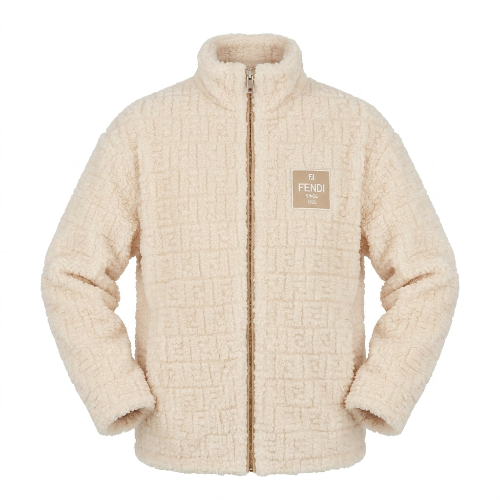 FENDI jacket featuring textured shearling effect available at Lestyle Boutique Melbourne