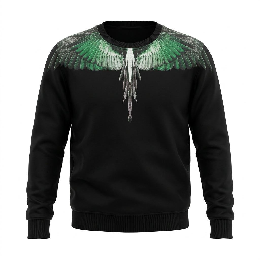 MARCELO BURLON sweatshirt featuring wing graphic available at Lestyle Boutique Melbourne