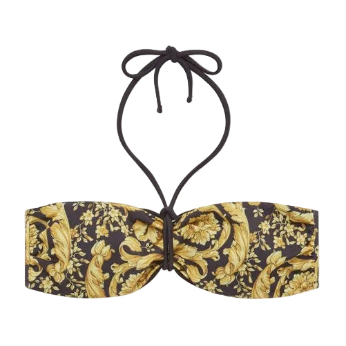 Versace bikini top featuring a bold floral pattern available at Lestyle Boutique Melbourne
