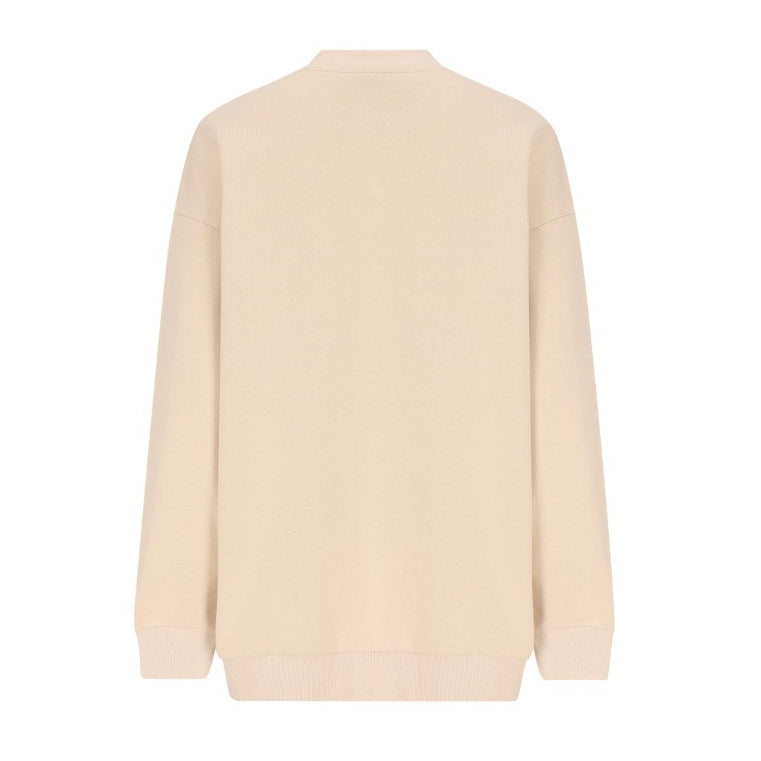 Fendi Kids beige sweatshirt with embroidered Fendi Roma logo, providing a stylish and comfortable look, available at Lestyle Boutique Melbourne.