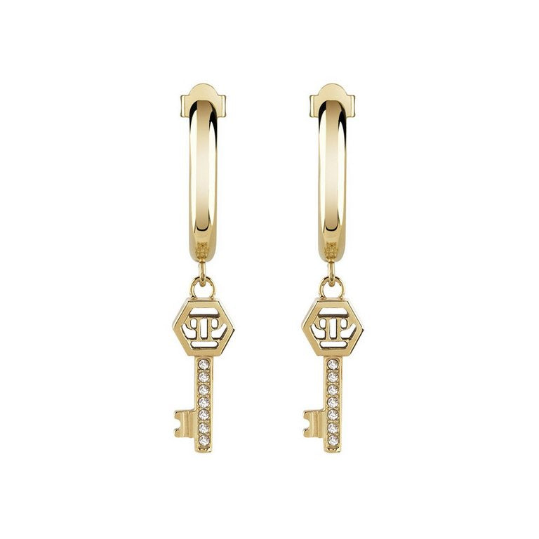 PHILIPP PLEIN hoop earrings featuring dangling key charm available at Lestyle Boutique Melbourne
