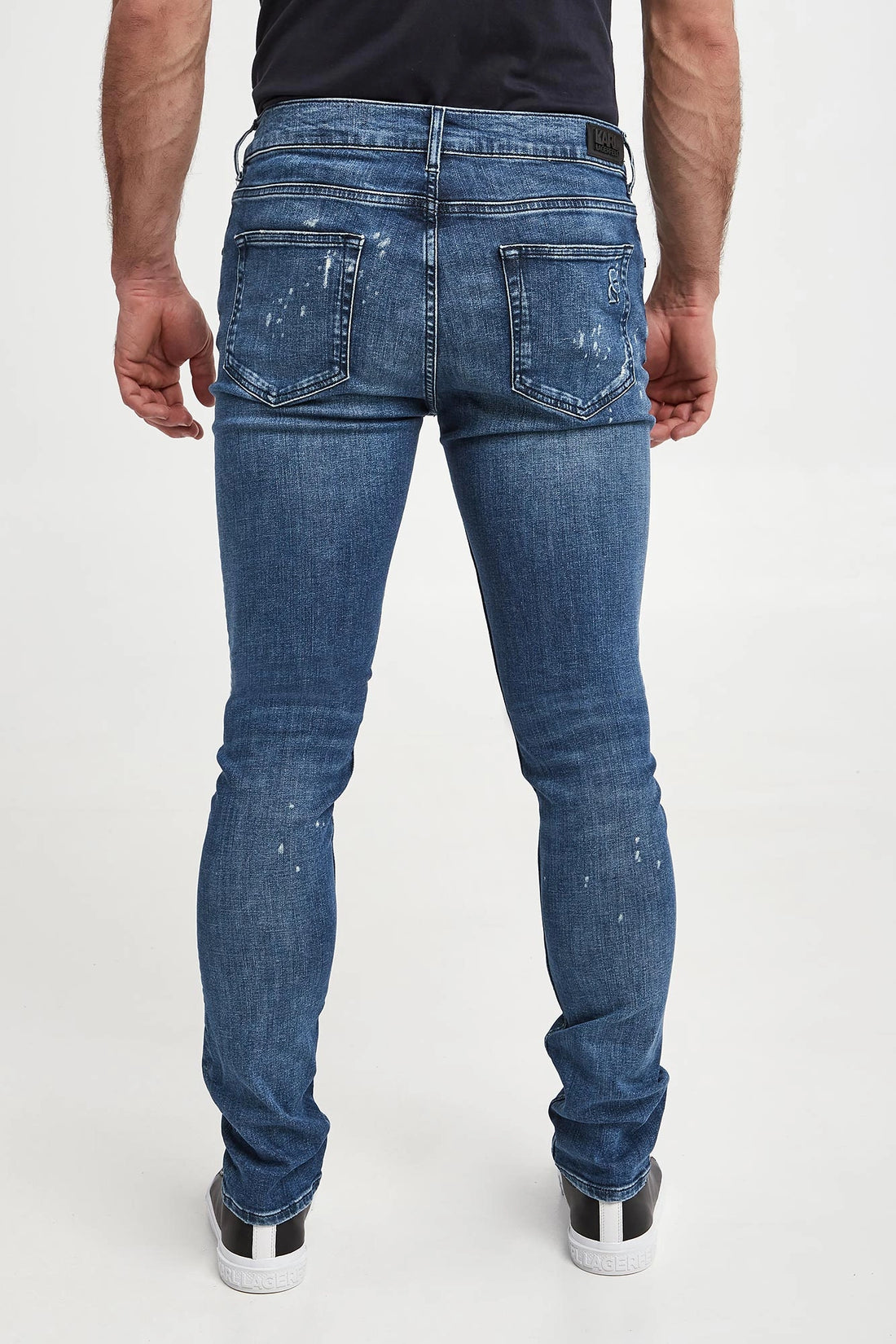 Karl Lagerfeld Jeans featuring paint-splatter distressing available at Lestyle Boutique Melbourne