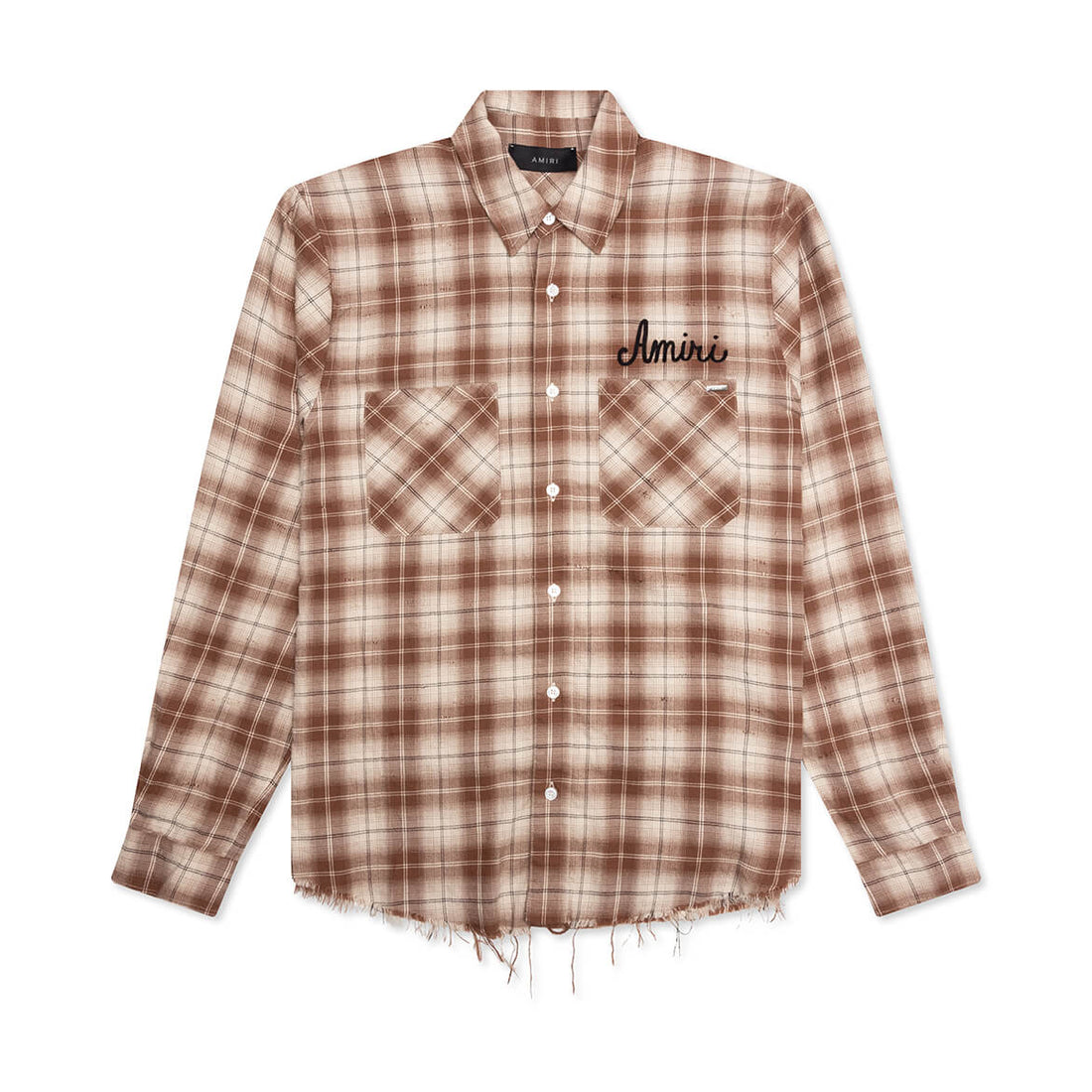 Amiri shotgun flannel in chocolate available at Lestyle Boutique Melbourne.
